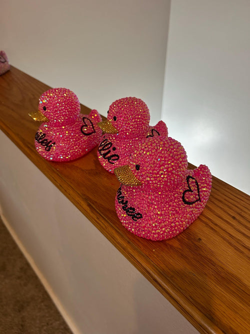 Bedazzled custom rubber ducks